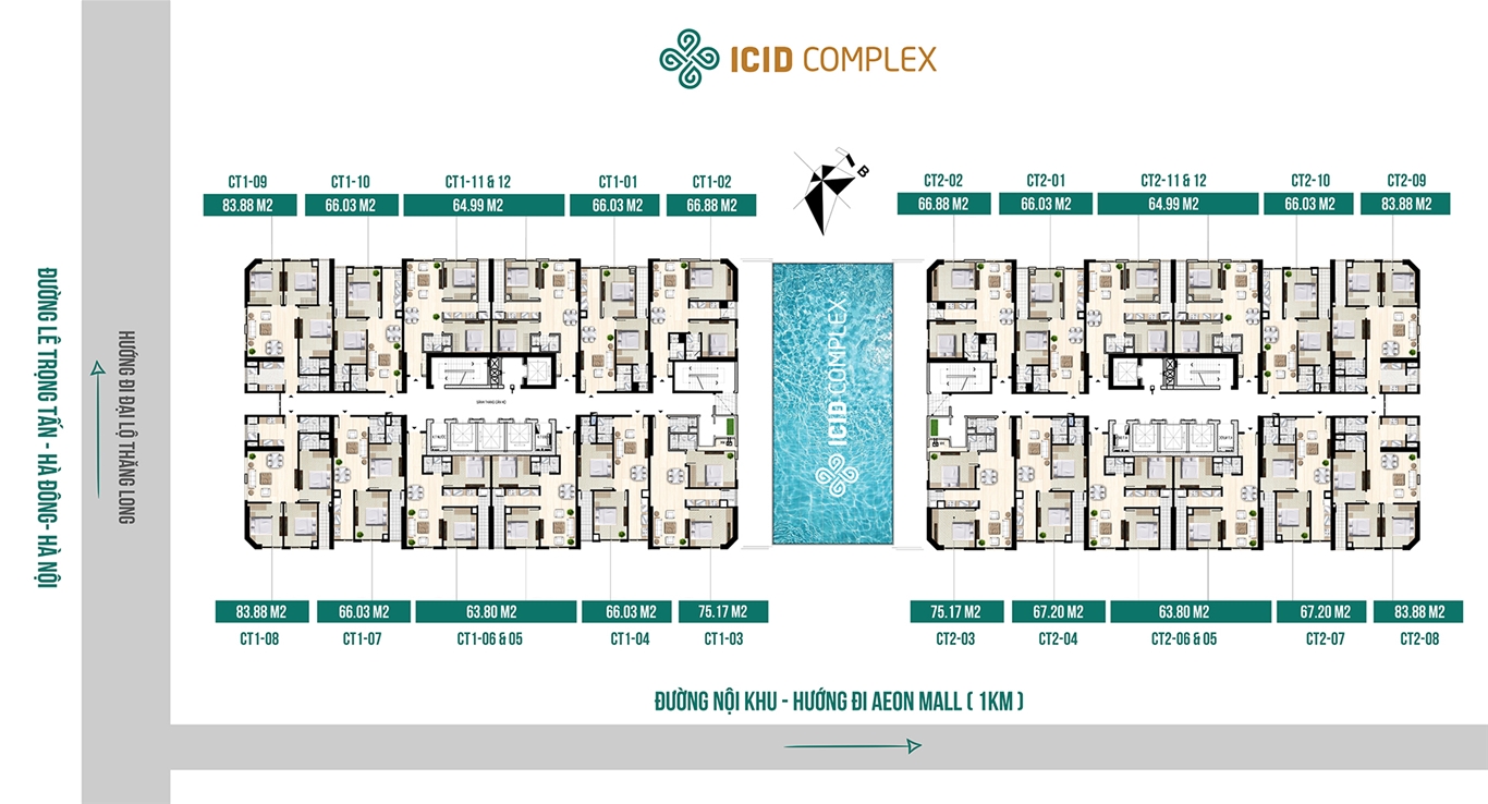 Mặt bằng dự án ICID Complex