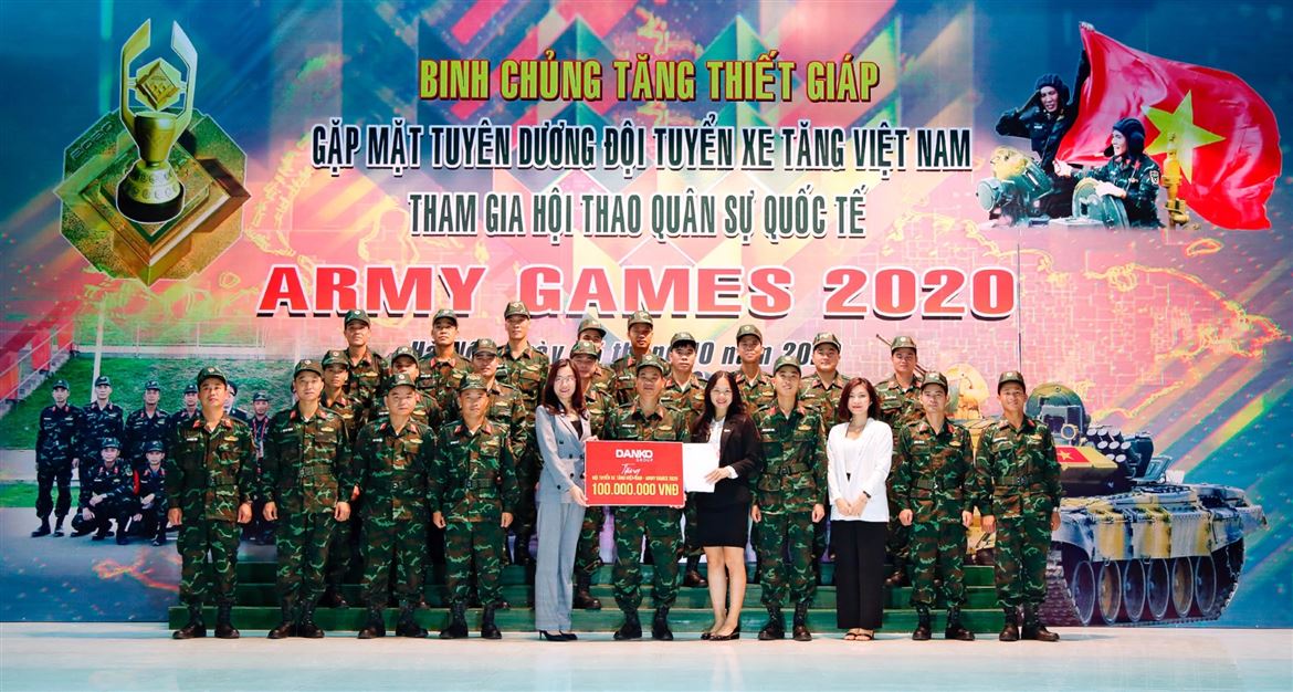 Danko Group tặng 100 triệu cho đội tuyển xe tăng Việt Nam đạt quán quân Army Games 2020